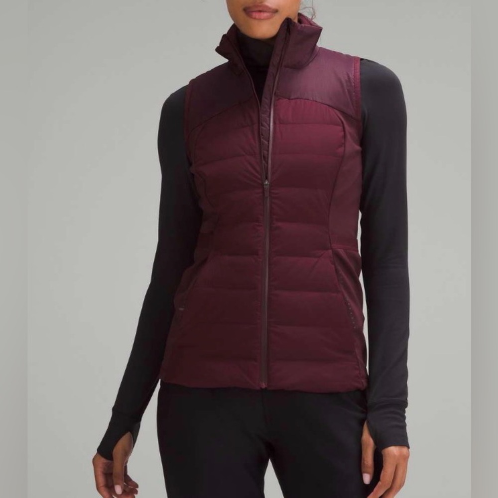 LULULEMON down for it all vest cassis goose down size 14 2023